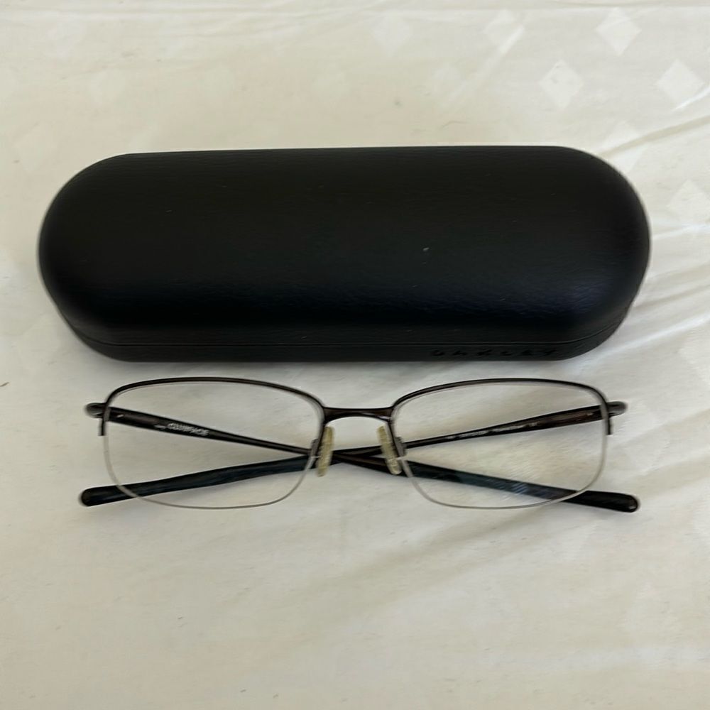 Oakley Clubface OX3102-0154 Polished Black Half Rim Eyeglasses w/case
